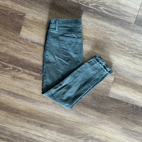 Loft Double Frayed Mineral Teal Jeans - Picture 4 of 5